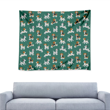 Cute Jack Russell Terrier Pattern Print Tapestry