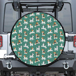 Cute Jack Russell Terrier Pattern Print Tire Cover