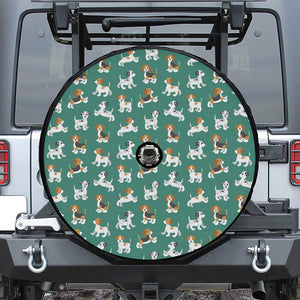 Cute Jack Russell Terrier Pattern Print Tire Cover With Camera Hole