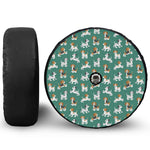 Cute Jack Russell Terrier Pattern Print Tire Cover With Camera Hole