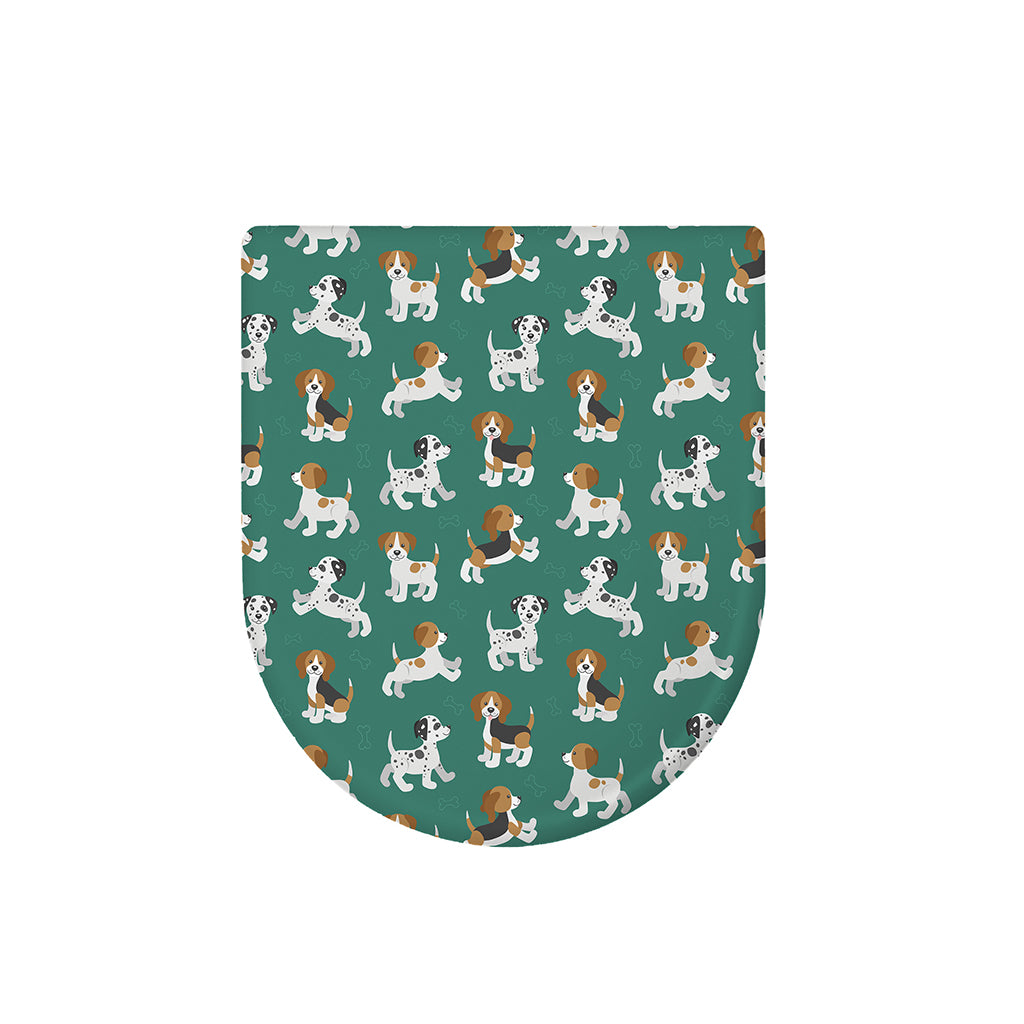 Cute Jack Russell Terrier Pattern Print Toilet Lid Cover