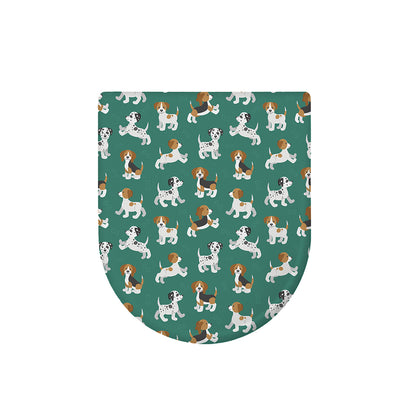 Cute Jack Russell Terrier Pattern Print Toilet Lid Cover