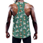 Cute Jack Russell Terrier Pattern Print Training Tank Top