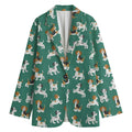 Cute Jack Russell Terrier Pattern Print Women's Blazer