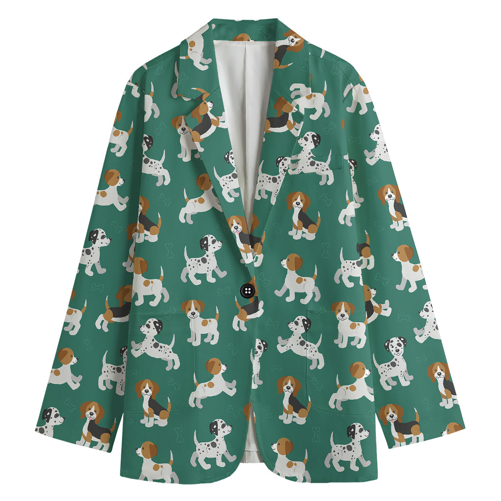 Cute Jack Russell Terrier Pattern Print Women's Blazer
