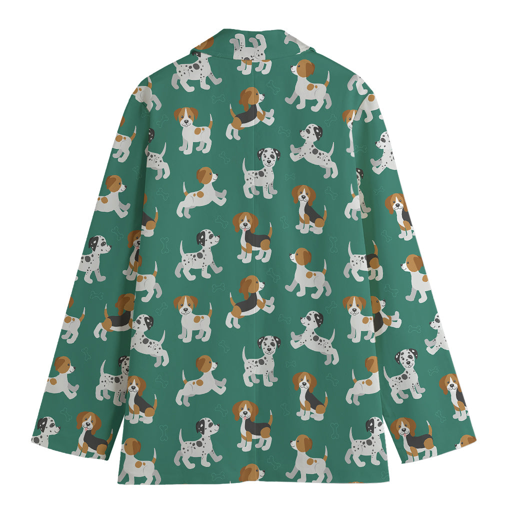 Cute Jack Russell Terrier Pattern Print Women's Blazer