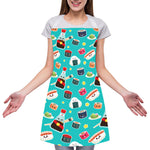 Cute Japanese Sushi Pattern Print Adjustable Apron