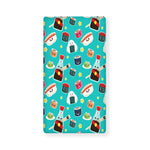 Cute Japanese Sushi Pattern Print Baby Crib Sheet