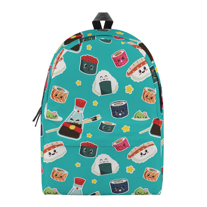 Cute Japanese Sushi Pattern Print Backpack