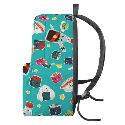 Cute Japanese Sushi Pattern Print Backpack