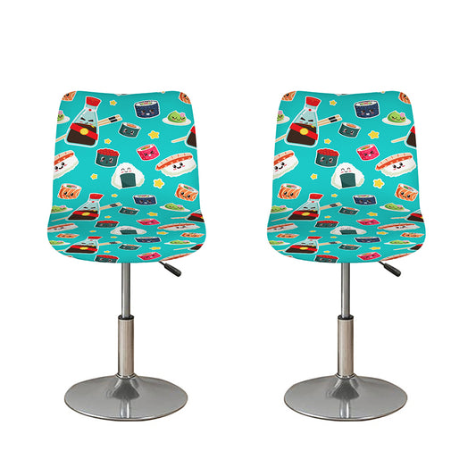Cute Japanese Sushi Pattern Print Bar Stool Covers