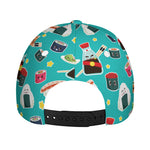 Cute Japanese Sushi Pattern Print Baseball Cap