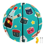 Cute Japanese Sushi Pattern Print Basketball