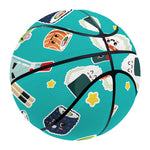 Cute Japanese Sushi Pattern Print Basketball