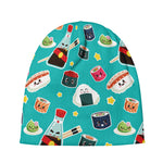 Cute Japanese Sushi Pattern Print Beanie