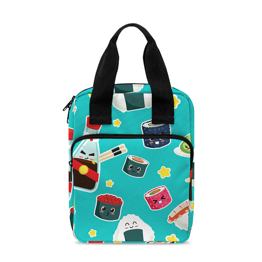 Cute Japanese Sushi Pattern Print Bible Tote Bag