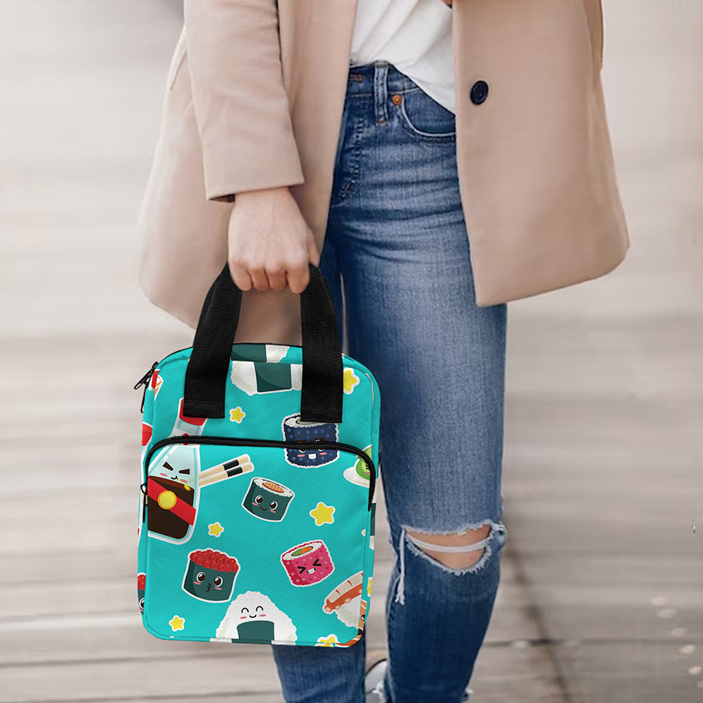 Cute Japanese Sushi Pattern Print Bible Tote Bag