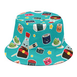 Cute Japanese Sushi Pattern Print Bucket Hat