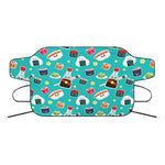 Cute Japanese Sushi Pattern Print Car Windshield Snow Cover
