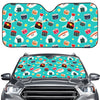 Cute Japanese Sushi Pattern Print Car Windshield Sun Shade