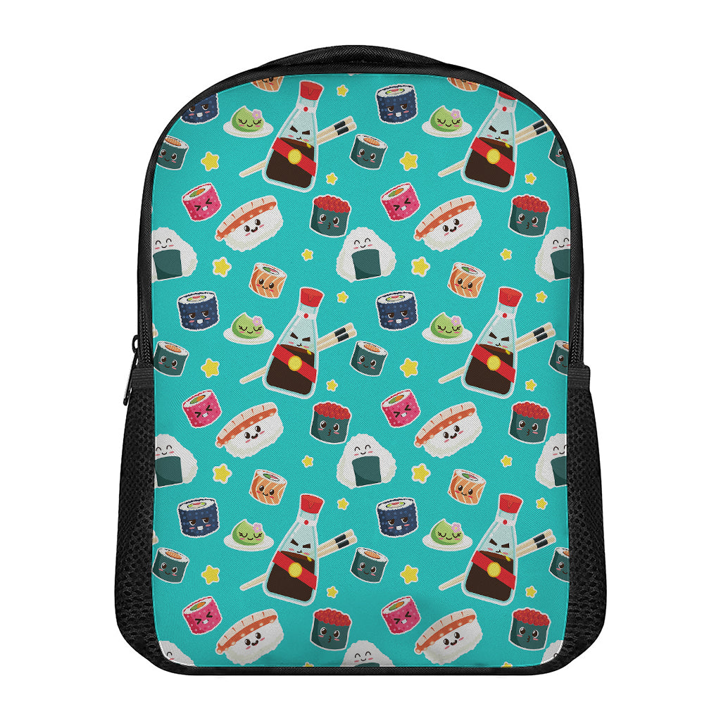 Cute Japanese Sushi Pattern Print Casual Backpack