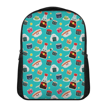 Cute Japanese Sushi Pattern Print Casual Backpack
