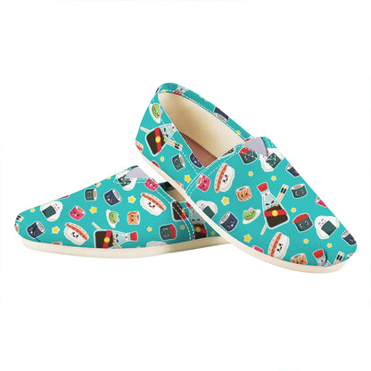 Cute Japanese Sushi Pattern Print Casual Shoes