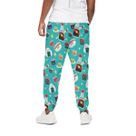 Cute Japanese Sushi Pattern Print Cotton Pants