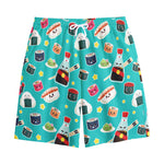 Cute Japanese Sushi Pattern Print Cotton Shorts