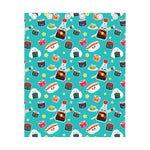 Cute Japanese Sushi Pattern Print Curtain
