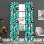 Cute Japanese Sushi Pattern Print Curtain