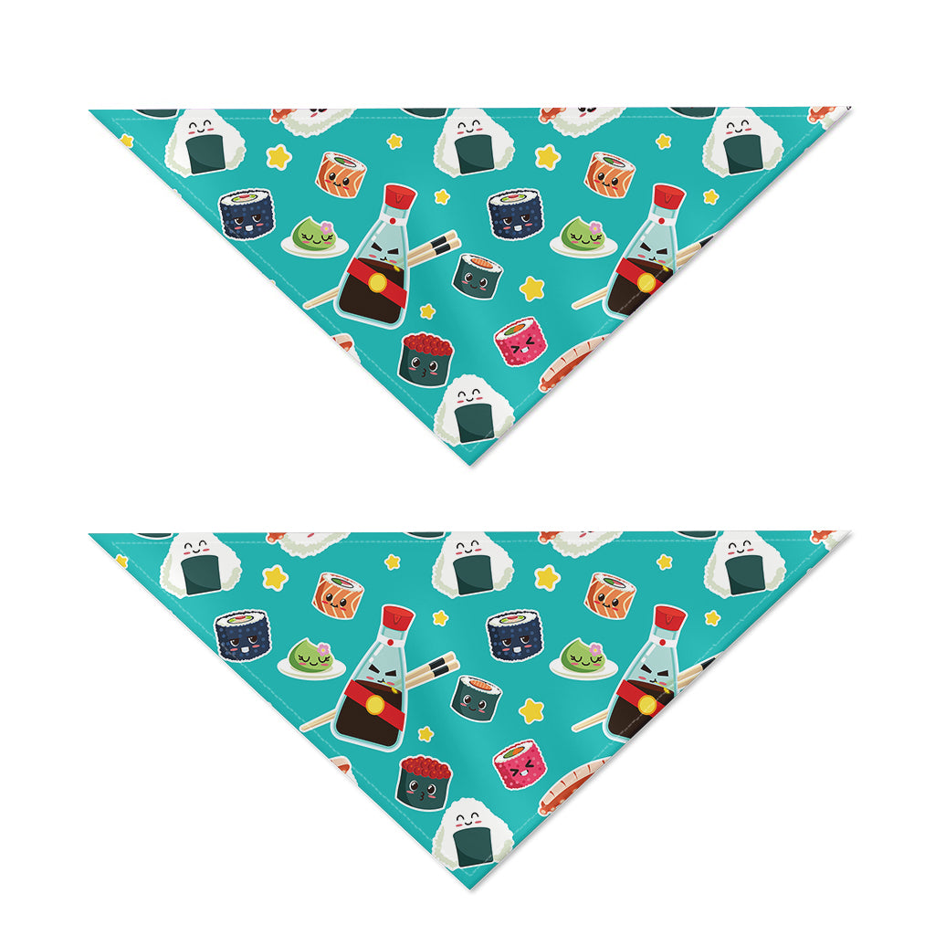 Cute Japanese Sushi Pattern Print Dog Bandana