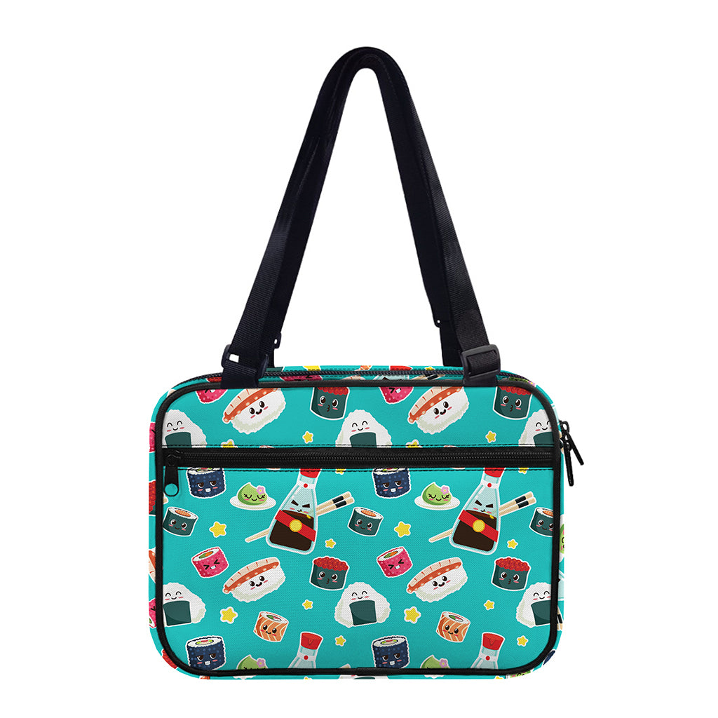 Cute Japanese Sushi Pattern Print Double Strap Bible Bag