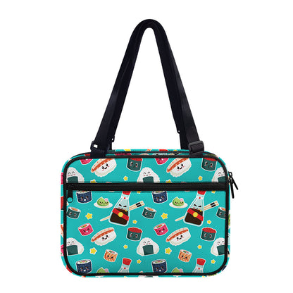 Cute Japanese Sushi Pattern Print Double Strap Bible Bag