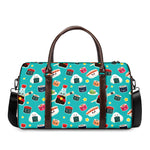 Cute Japanese Sushi Pattern Print Duffle Bag