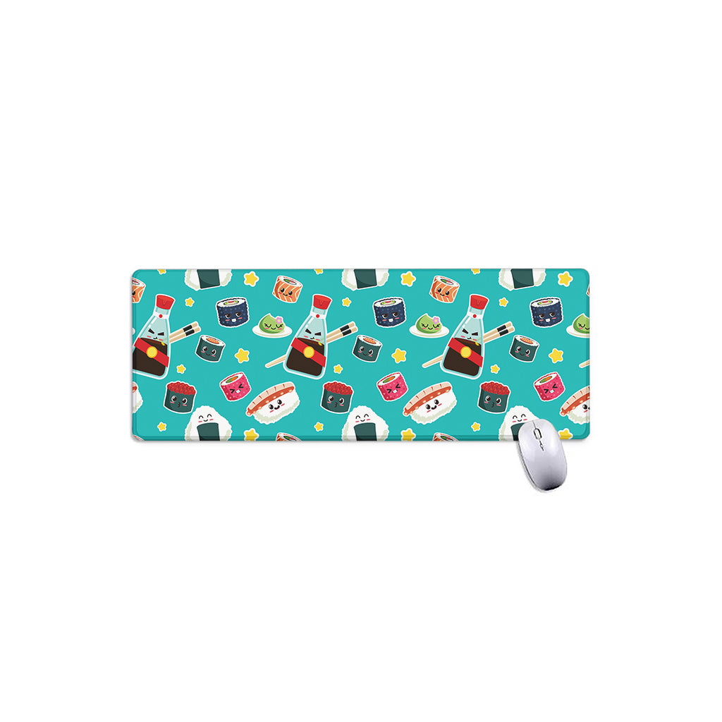 Cute Japanese Sushi Pattern Print Extended Mouse Pad