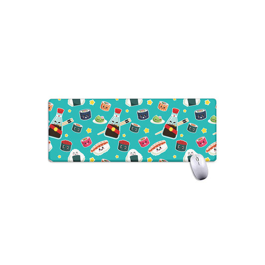 Cute Japanese Sushi Pattern Print Extended Mouse Pad