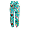 Cute Japanese Sushi Pattern Print Fleece Lined Knit Pants