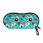 Cute Japanese Sushi Pattern Print Glasses Case