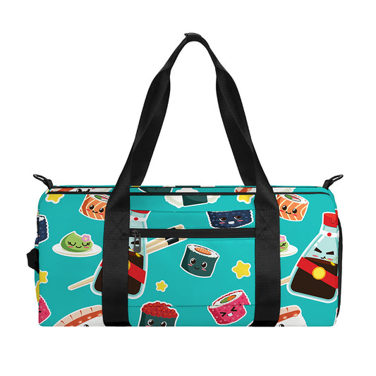 Cute Japanese Sushi Pattern Print Gym Bag