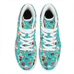 Cute Japanese Sushi Pattern Print High Top Leather Sneakers