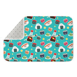 Cute Japanese Sushi Pattern Print Indoor Door Mat