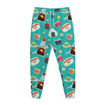 Cute Japanese Sushi Pattern Print Jogger Pants