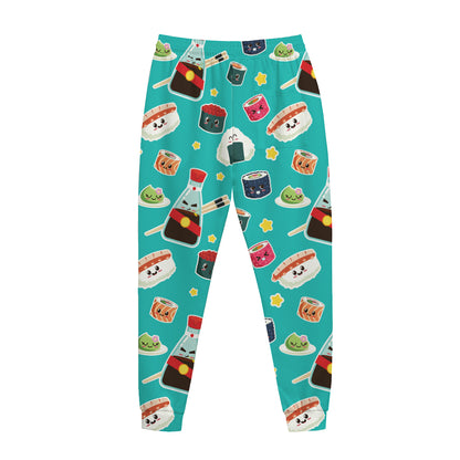 Cute Japanese Sushi Pattern Print Jogger Pants