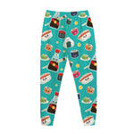 Cute Japanese Sushi Pattern Print Jogger Pants