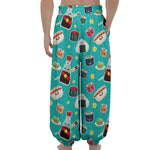 Cute Japanese Sushi Pattern Print Lantern Pants