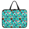 Cute Japanese Sushi Pattern Print Laptop Sleeve With Handle