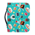 Cute Japanese Sushi Pattern Print Leather Bible Cover