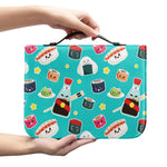 Cute Japanese Sushi Pattern Print Leather Bible Cover