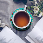 Cute Japanese Sushi Pattern Print Leather Coaster Set